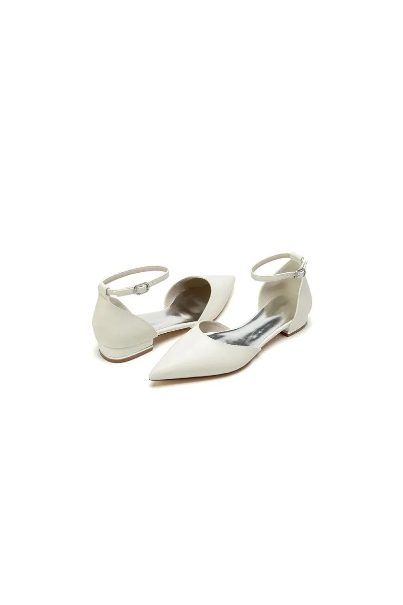 Simple Ankle Strap Buckle Kitten Heels