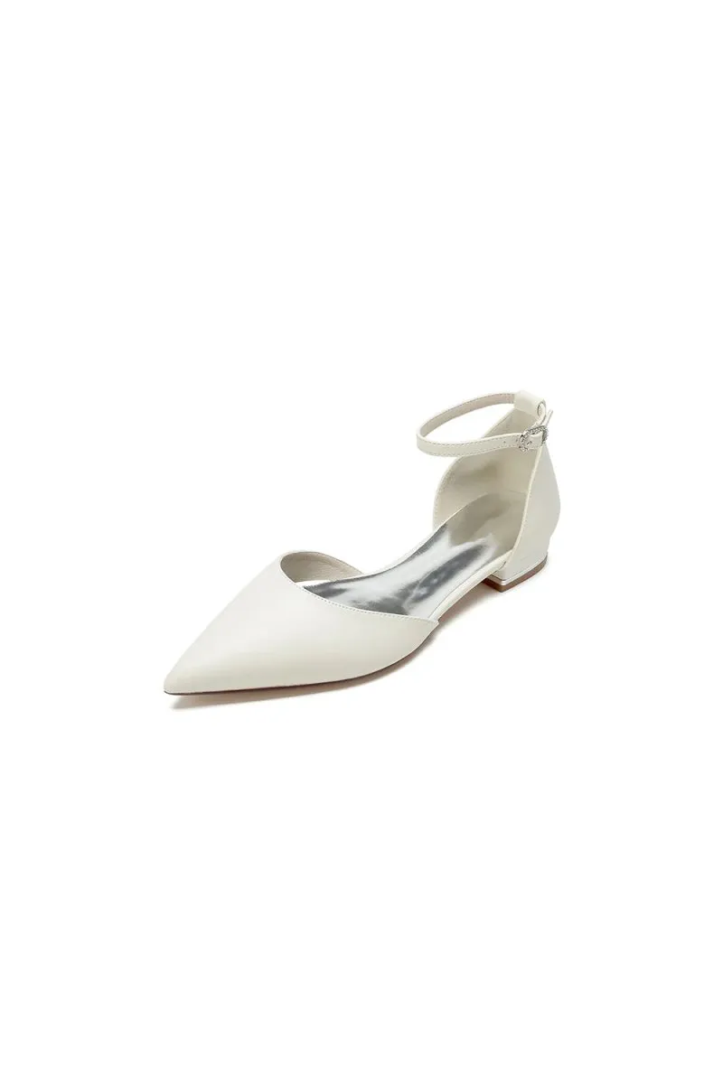 Simple Ankle Strap Buckle Kitten Heels