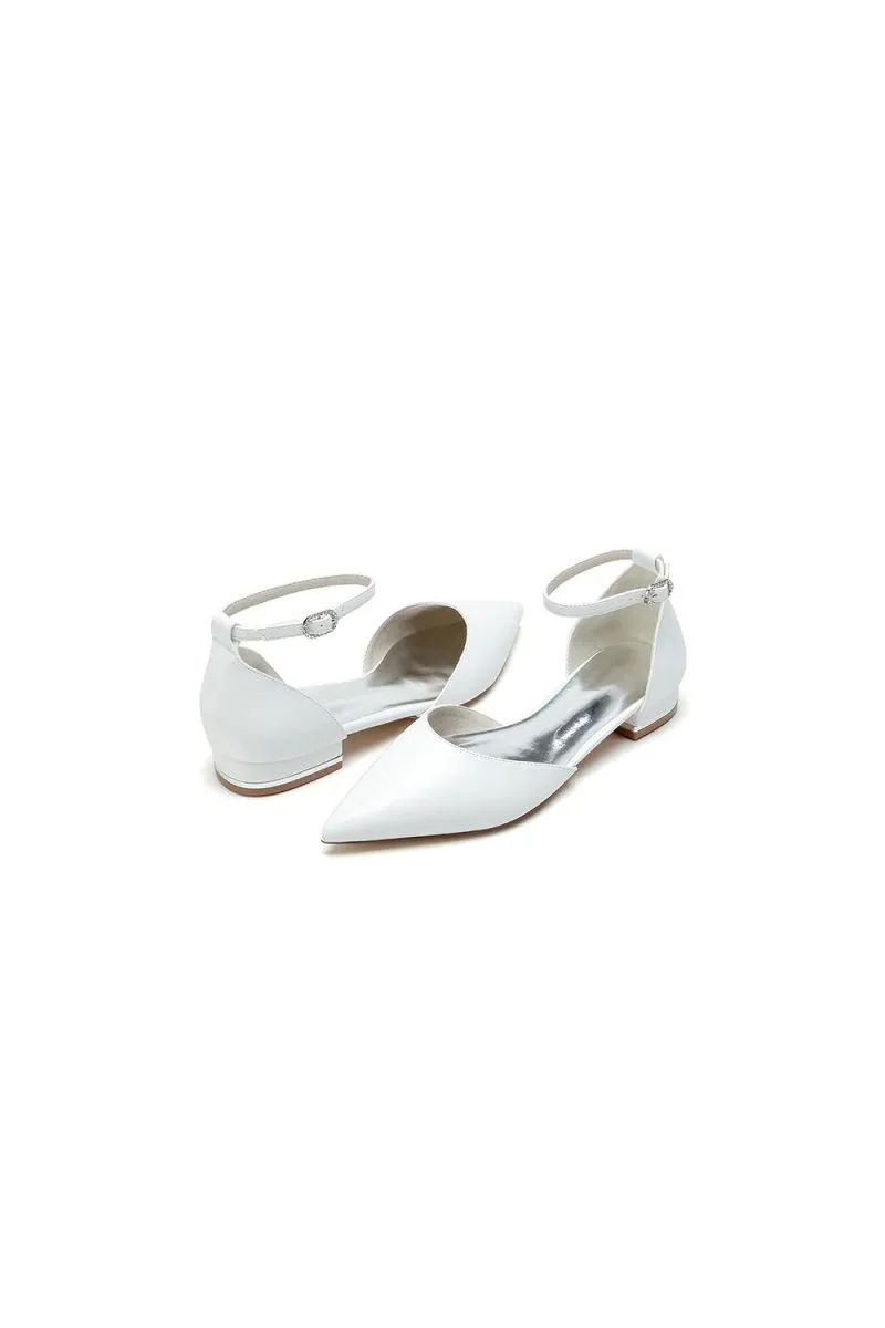 Simple Ankle Strap Buckle Kitten Heels
