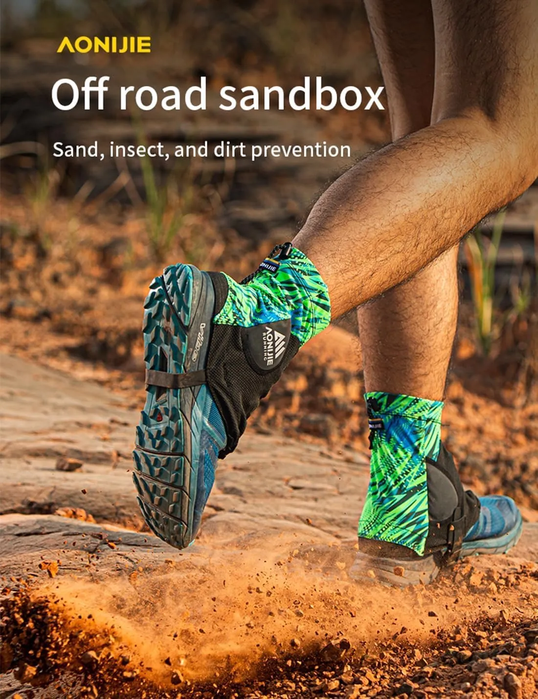 Size 6-10 Trail Gaiters Low Shoes Gators for Hiking Boots and Shoes, Ankle Hiking Gaiters for Men Women