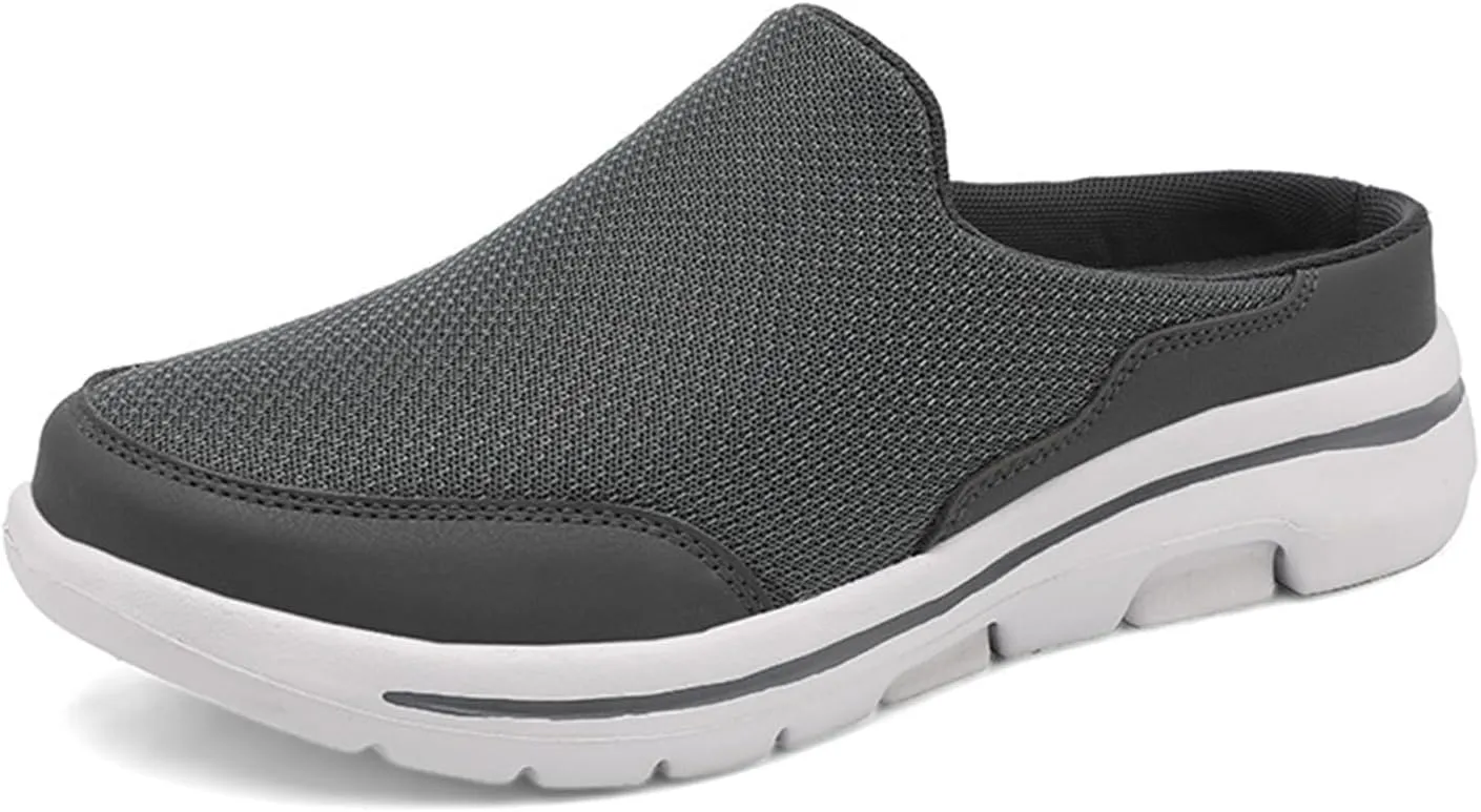 Slip On Mules & Clogs for Womens Summer Lightweight Open Back Walking Shoes Casual Breathable Mesh Closed Toe Slides Fashion Comfortable Color Block Slippers