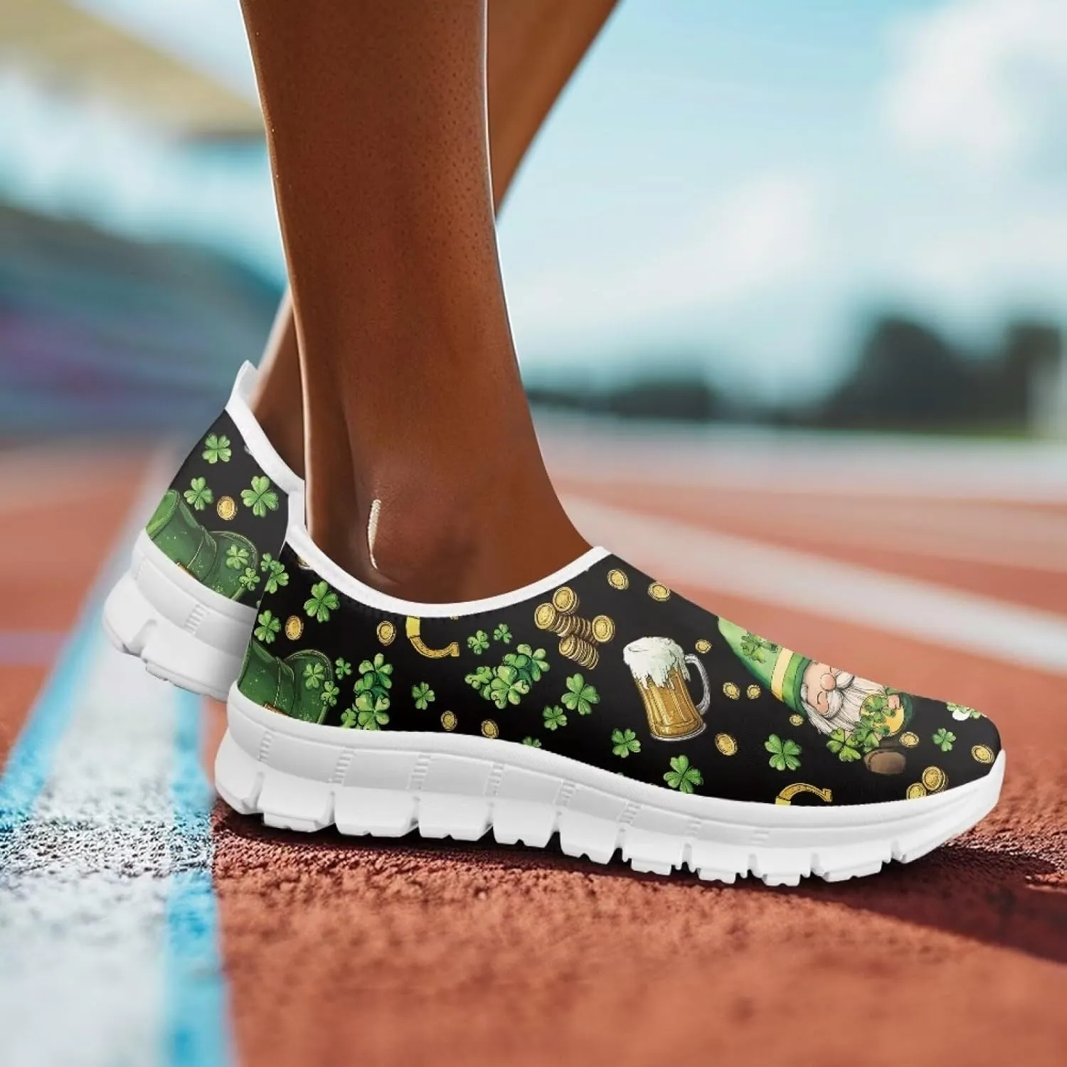 Slip On Walking Shoes for Women Casual Shoes Novelty Patterns Work Shoes