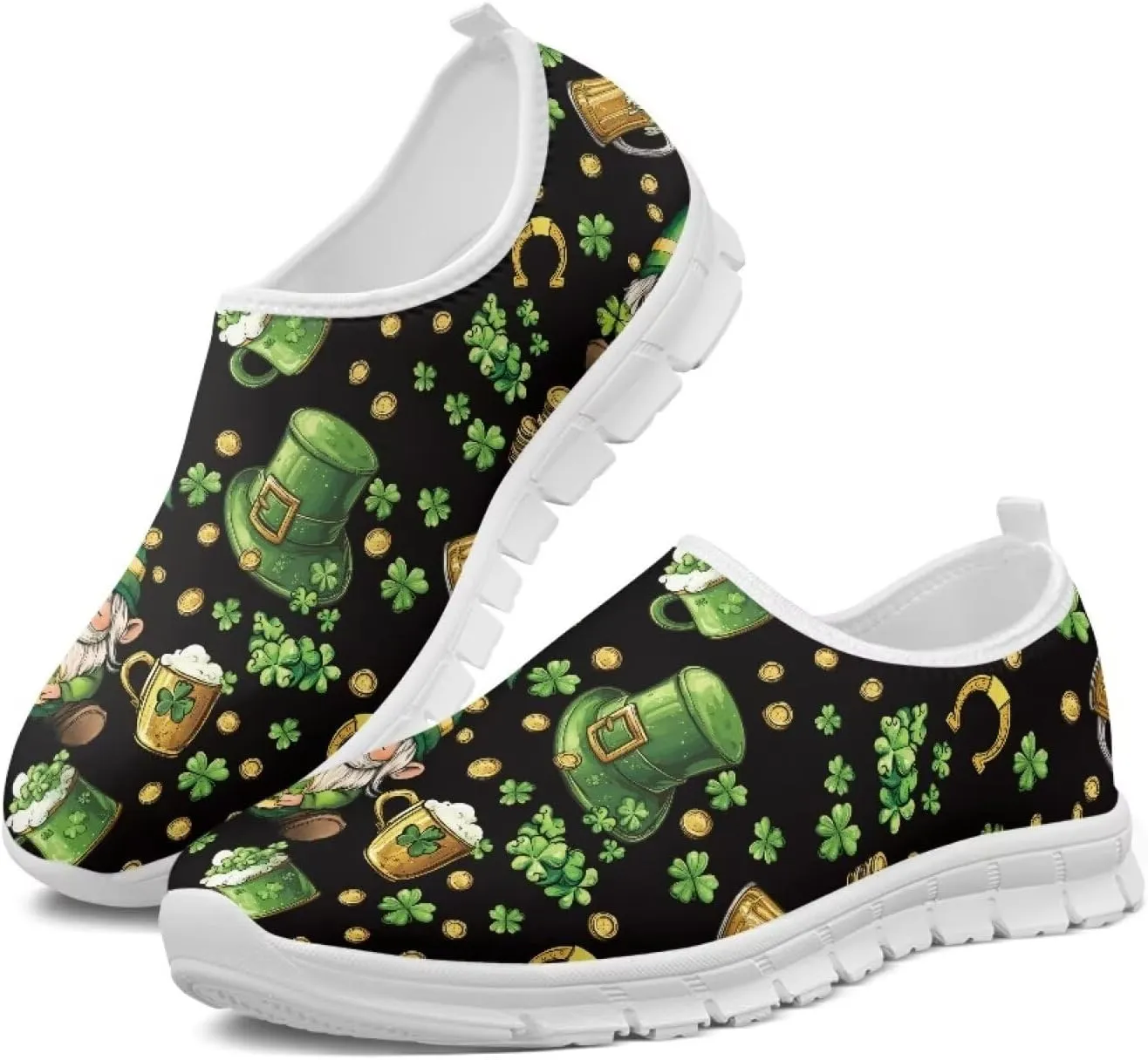 Slip On Walking Shoes for Women Casual Shoes Novelty Patterns Work Shoes