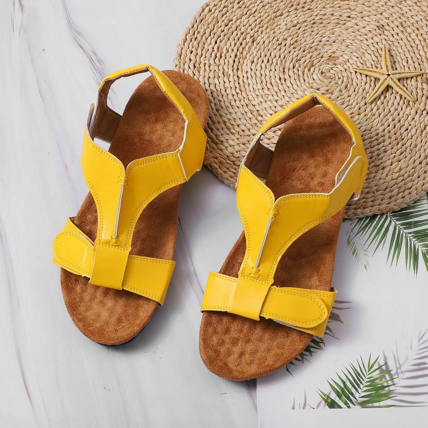 Slippers with Arch Support for Women Orthopedic Open Toe Slip On Wide Width Sandals Summer Beach Casual Slides