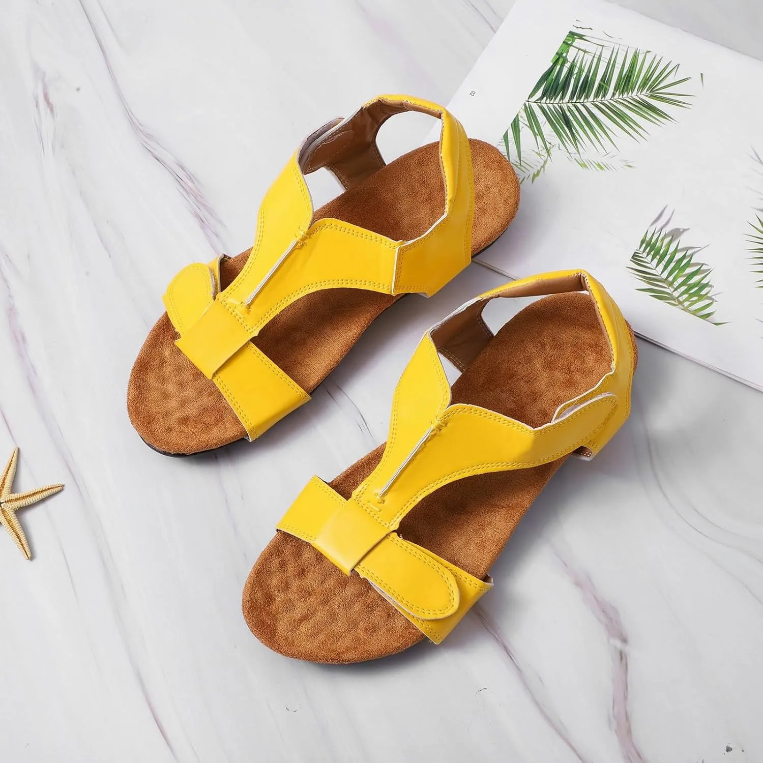Slippers with Arch Support for Women Orthopedic Open Toe Slip On Wide Width Sandals Summer Beach Casual Slides