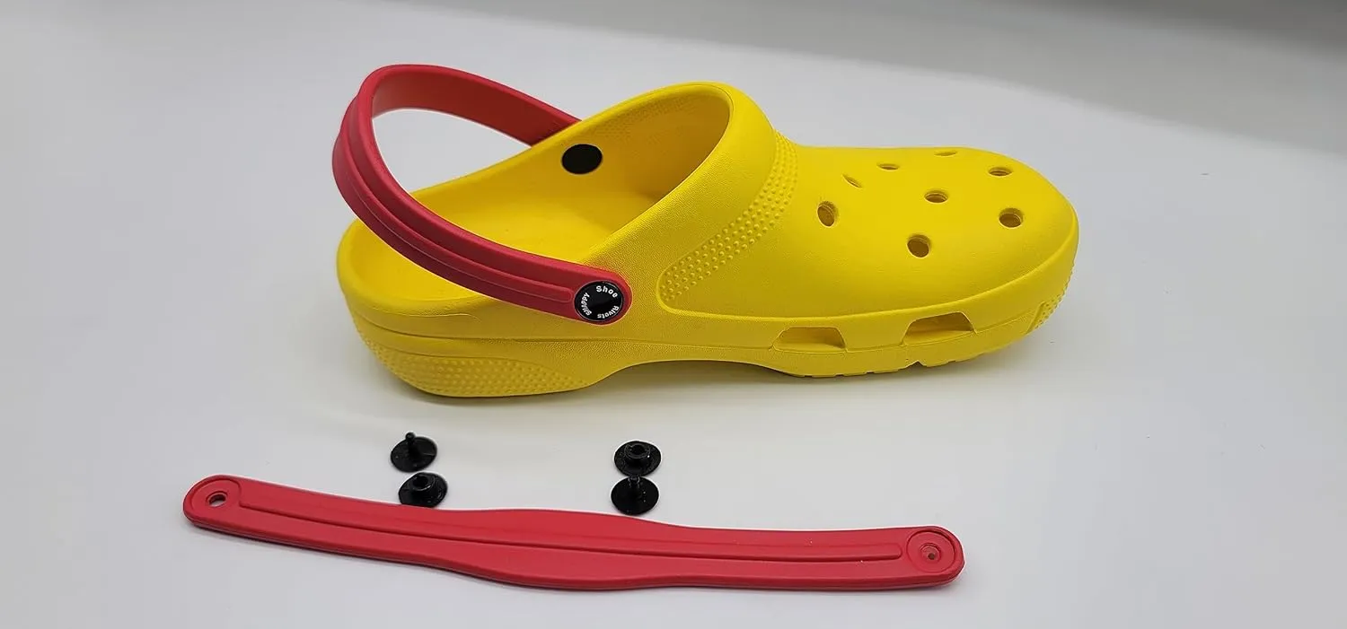 Snappy Replacement Heel Strap for Croc (red Strap 8 inches Long)