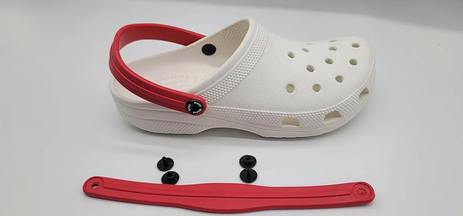 Snappy Replacement Heel Strap for Croc (red Strap 8 inches Long)