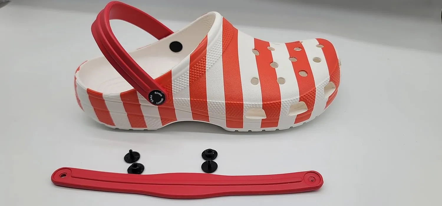 Snappy Replacement Heel Strap for Croc (red Strap 8 inches Long)