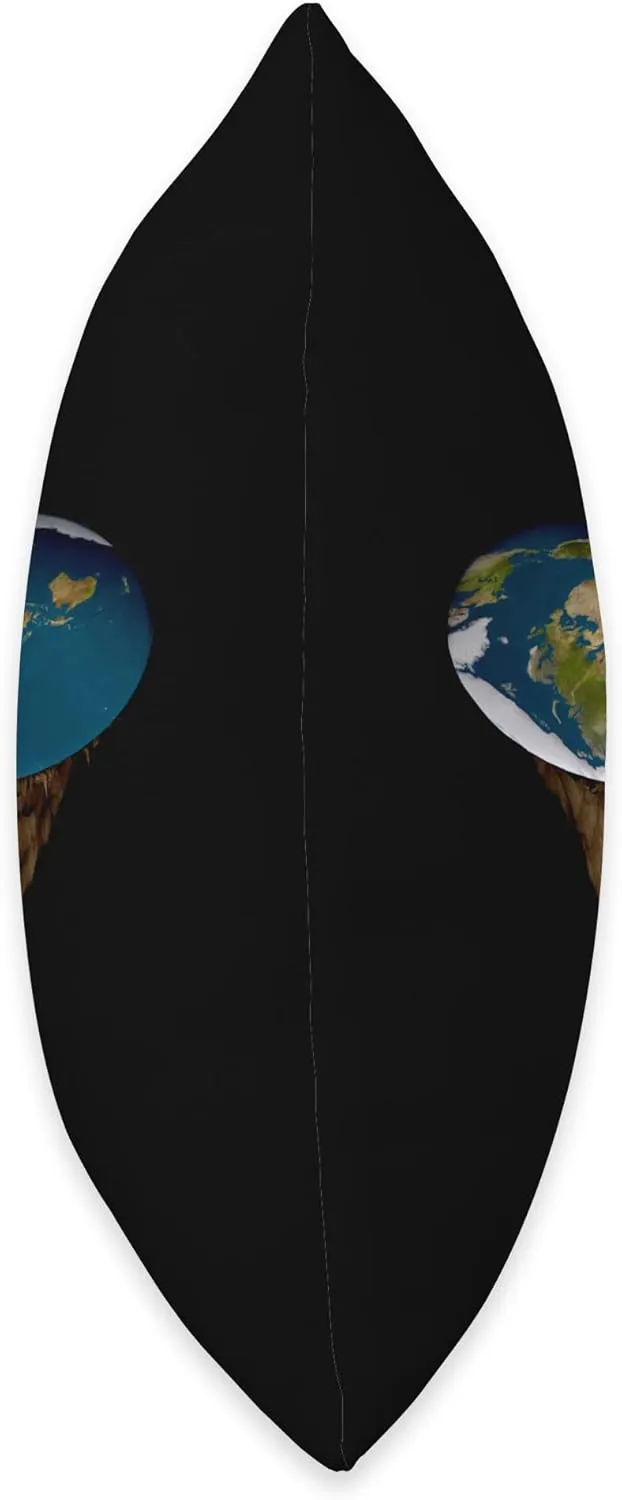 Society T-Shirt Flat Earth Map Model Globe Throw Pillow, 18x18, Multicolor
