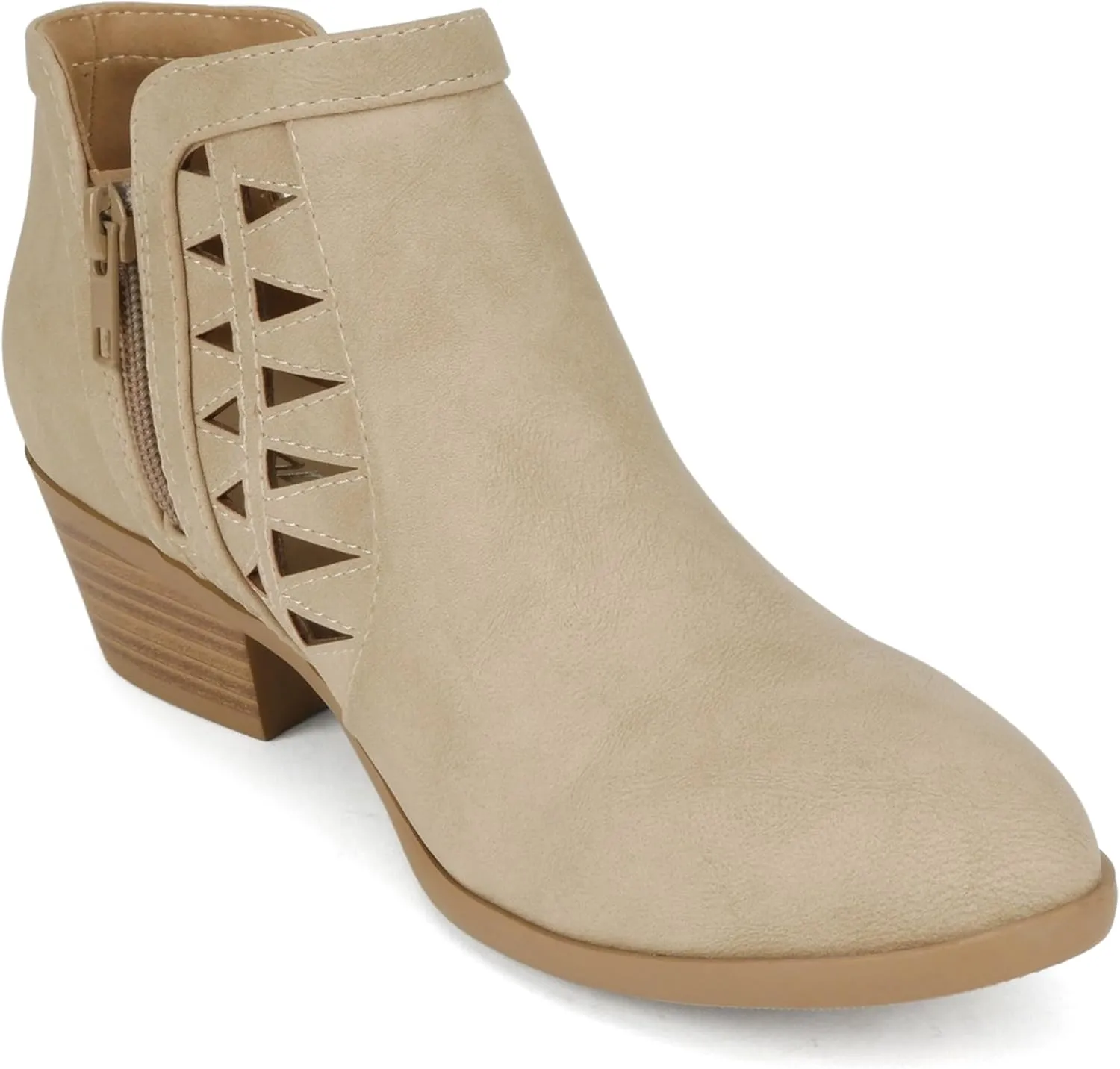 Soda Chance Women's Closed Toe Multi Strap Ankle Bootie