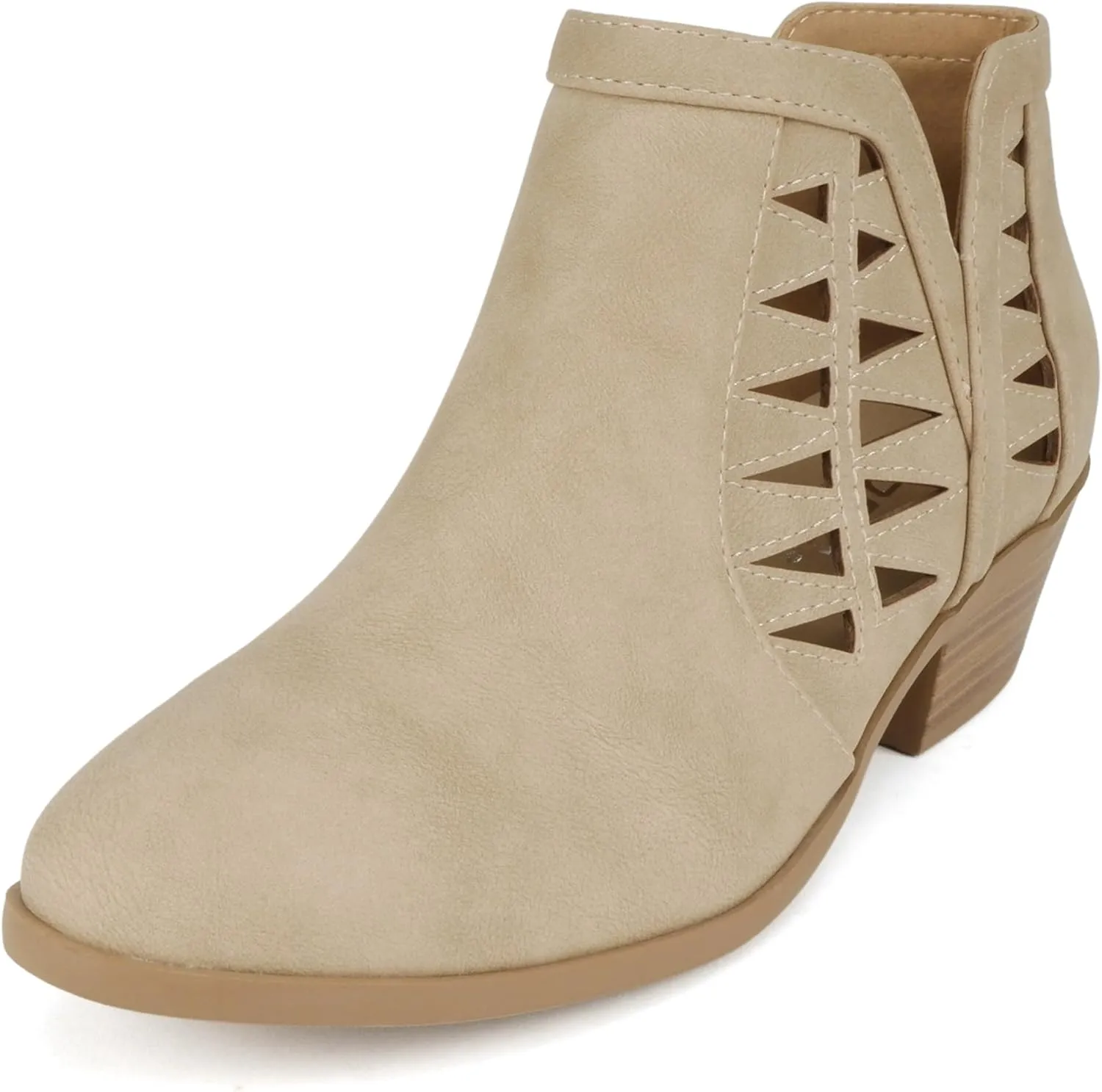 Soda Chance Women's Closed Toe Multi Strap Ankle Bootie