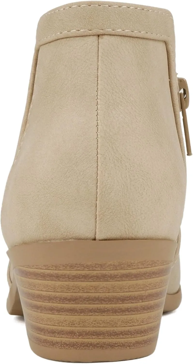 Soda Chance Women's Closed Toe Multi Strap Ankle Bootie