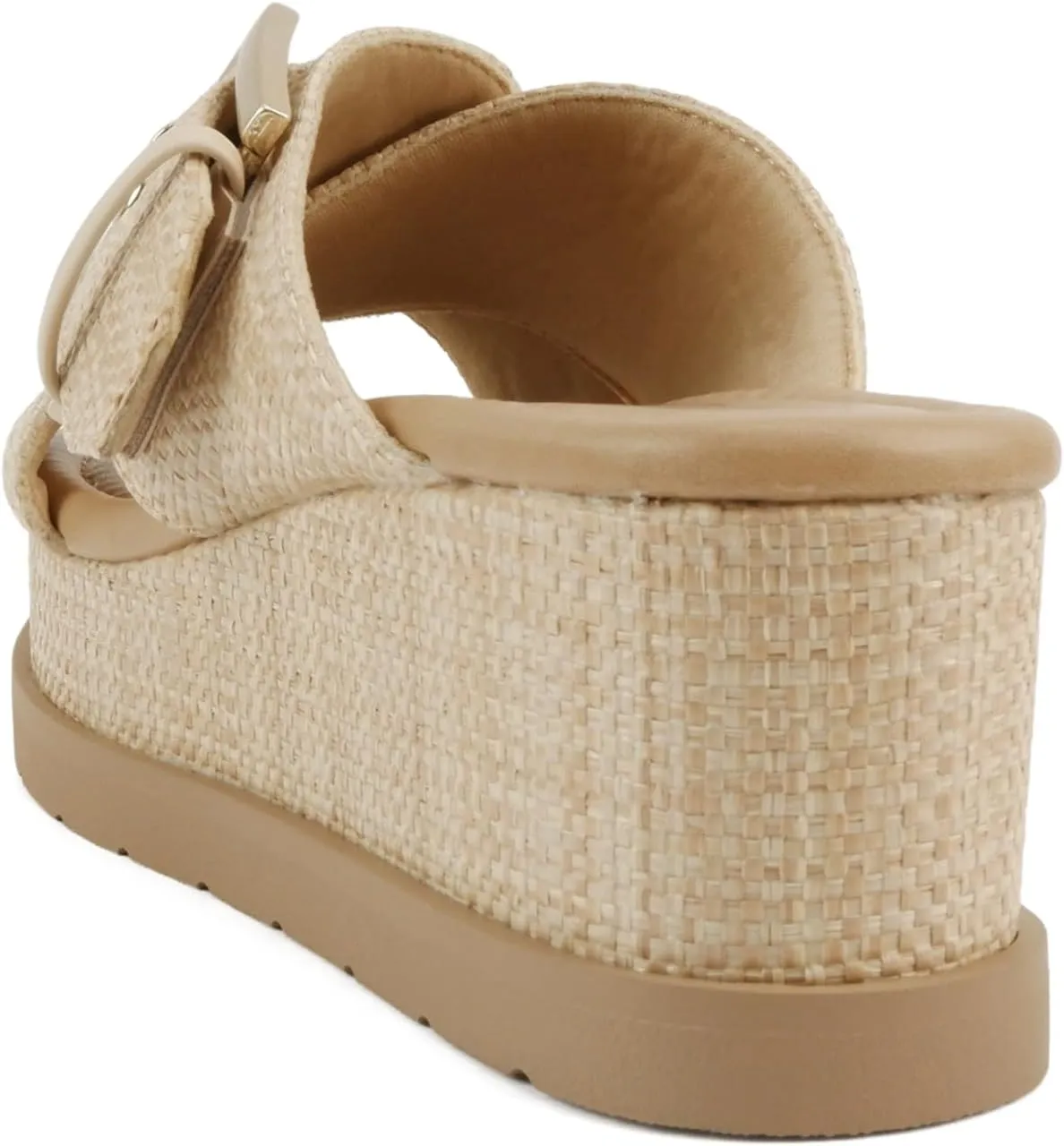 Soda “Ranger” ~ Women Open Toe Crisscross Band Wedge Sandals with Buckle Strap