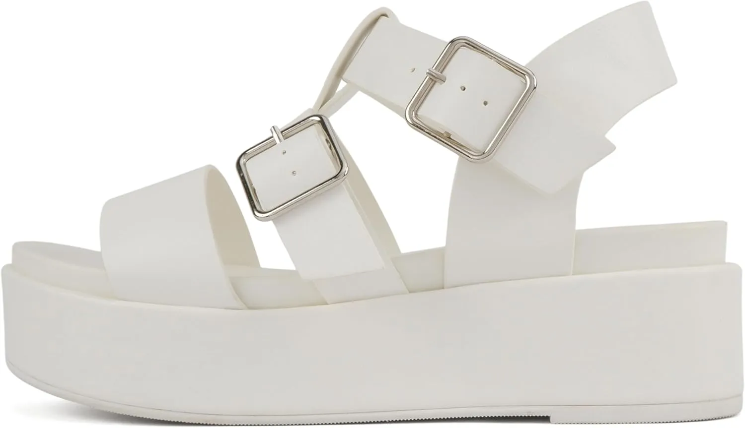 Soda “STELLAR” ~ Women Flatform Multi Strap Double Buckle Open Toe Ankle Strap Platform Wedge Sandals