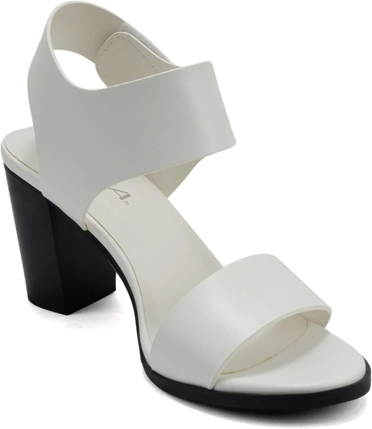 SODA Topshoeave Wait Womens Open Toe Chunky Heel Ankle Strap Shoes Block High Heel Dress Sandals