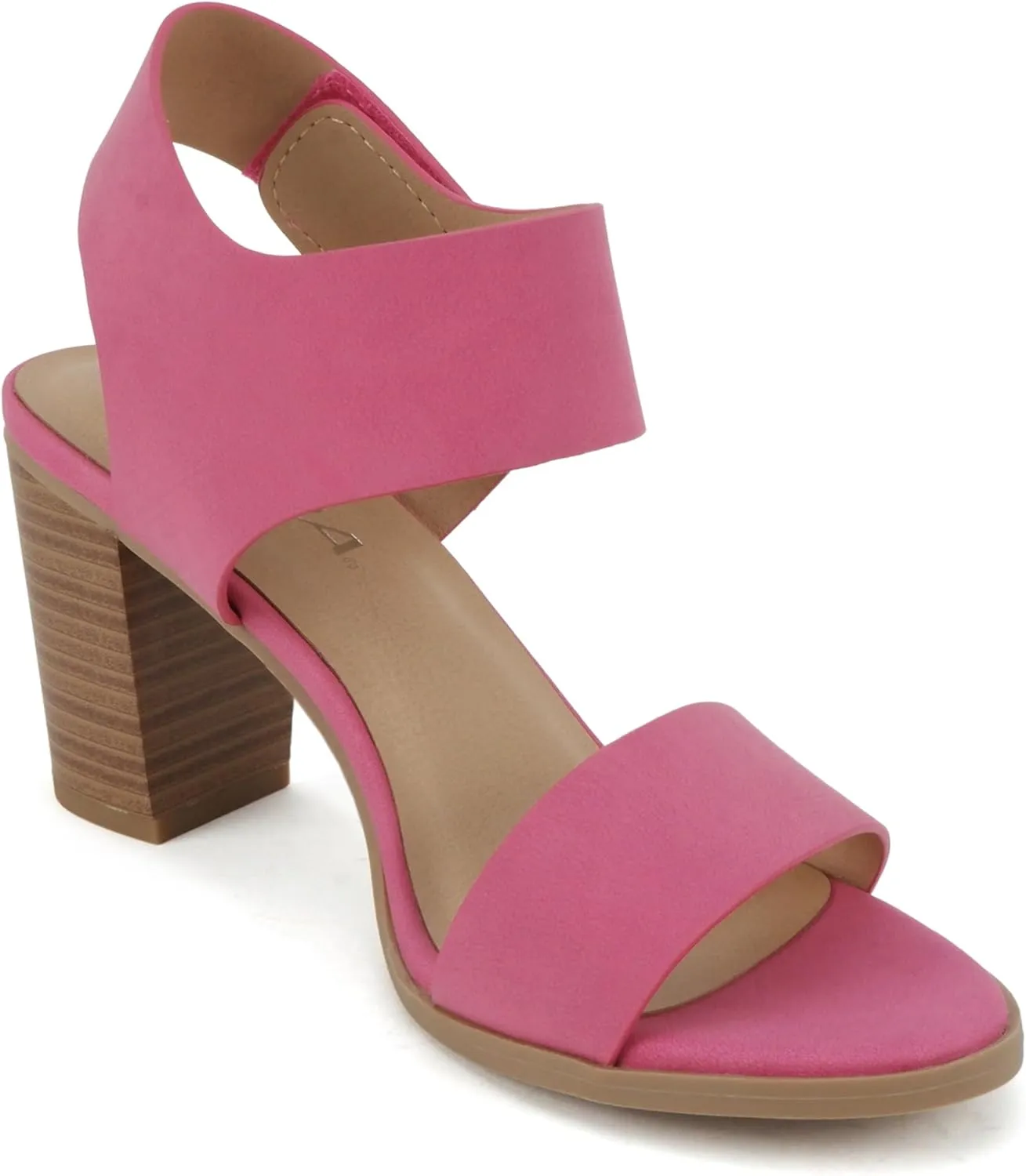 SODA Topshoeave Wait Womens Open Toe Chunky Heel Ankle Strap Shoes Block High Heel Dress Sandals