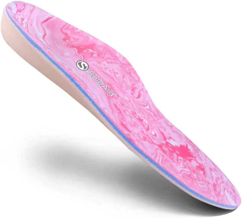 SoleAid XTI Insoles - 3-Layer Performance Insole, Semi-Rigid Arch Support - Light Weight, Shock Absorbing, Anti-Fatigue Foot Orthotic for Plantar Fasciitis (Men's 8-8.5 / Women's 10-10.5)