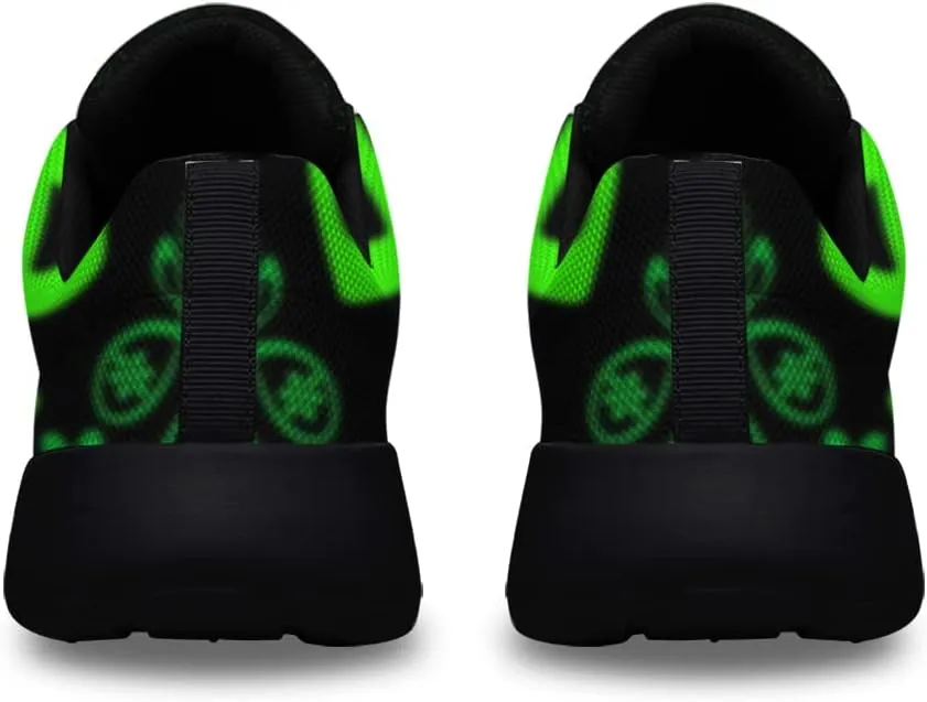 Sonzj-II Women Men Tennis Shoes,Athletic Fashion Green Marijuana Leaf Cool Sneaker for Girl,Boy,Gym,Walking,Hiking,Jogging,Running,Travel and More