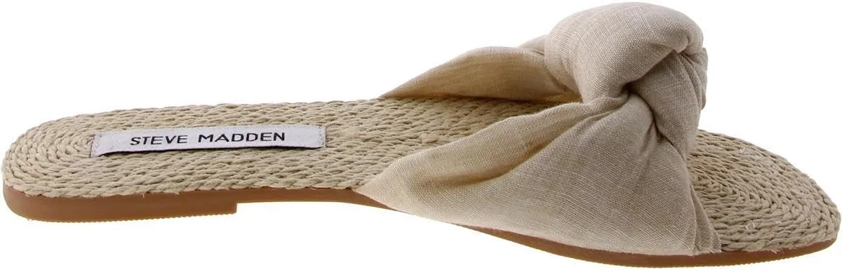 Steve Madden Womens Hays Slip-On Twist Slide Sandals