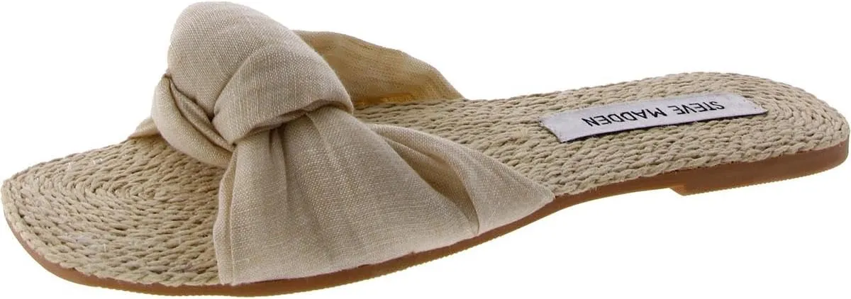 Steve Madden Womens Hays Slip-On Twist Slide Sandals