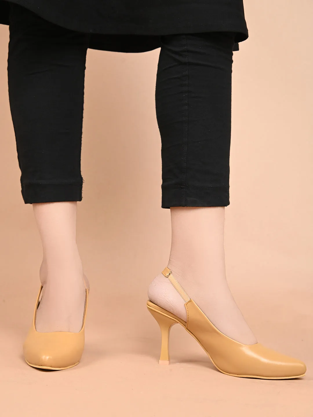 Stylished-Toe Stilettos with Buckle Closure