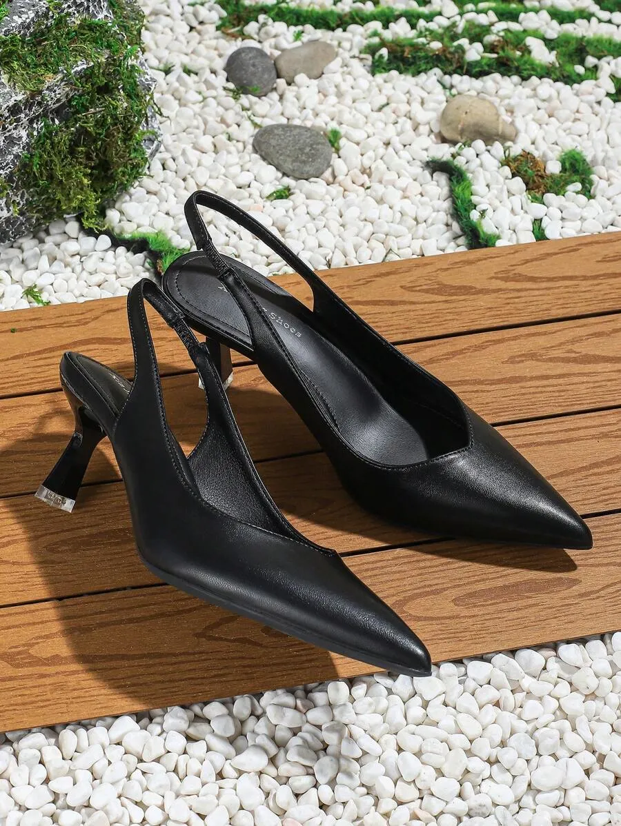 Stylished-Toe Stilettos with Buckle Closure