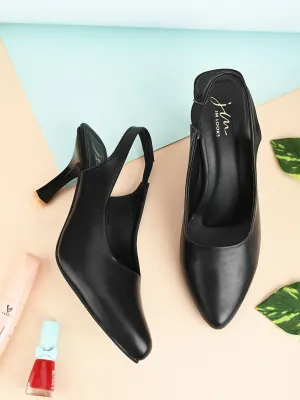 Stylished-Toe Stilettos with Buckle Closure