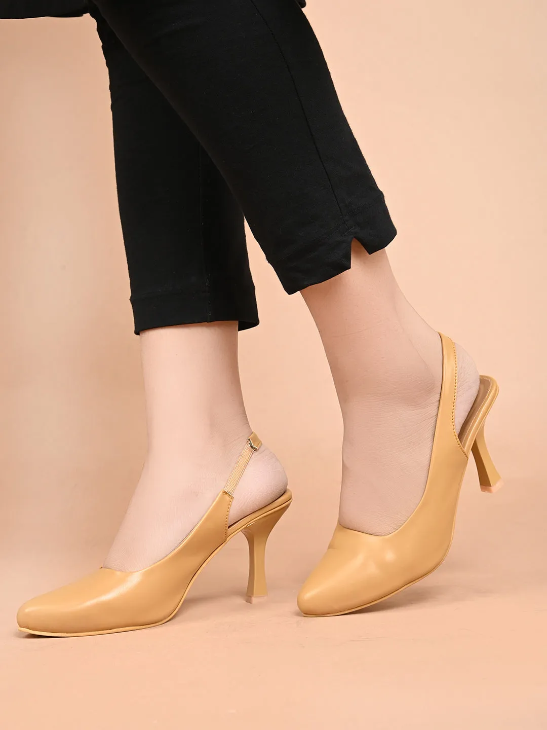 Stylished-Toe Stilettos with Buckle Closure