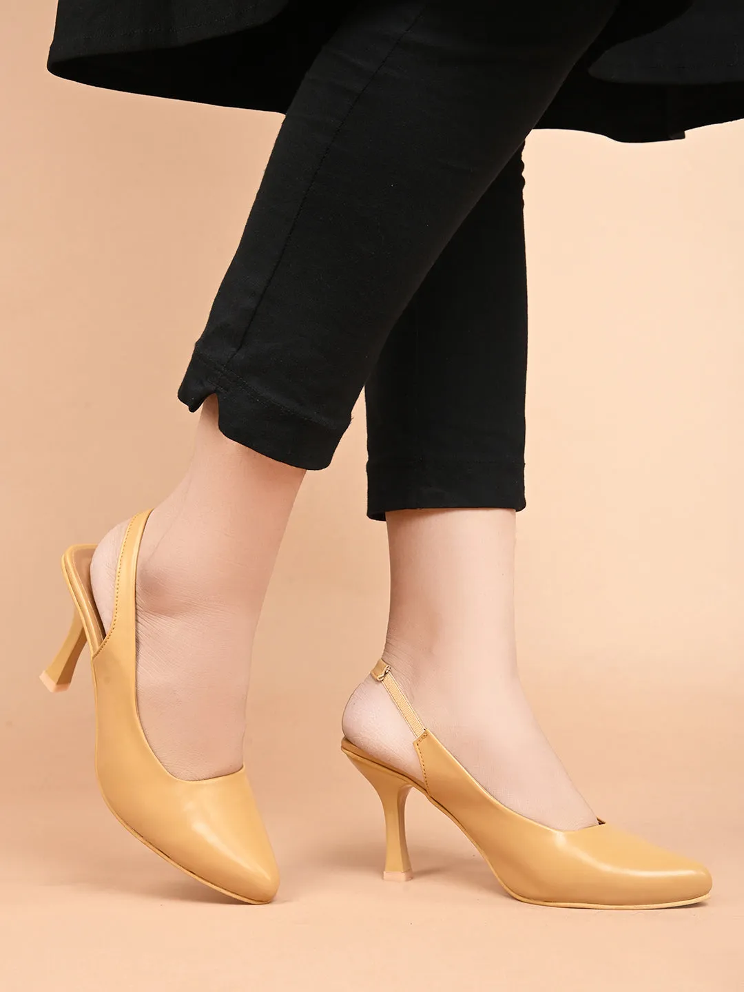 Stylished-Toe Stilettos with Buckle Closure