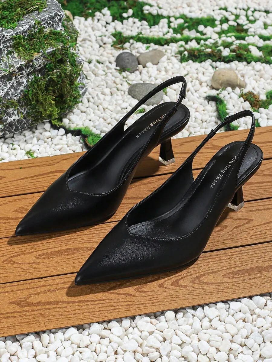 Stylished-Toe Stilettos with Buckle Closure