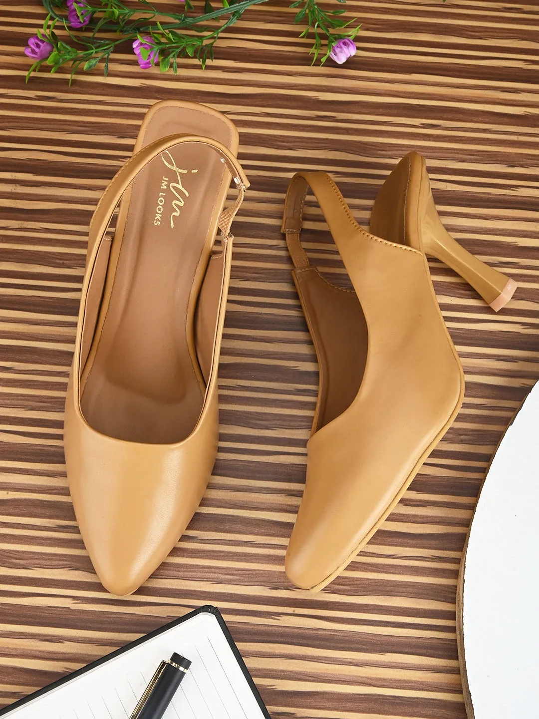 Stylished-Toe Stilettos with Buckle Closure