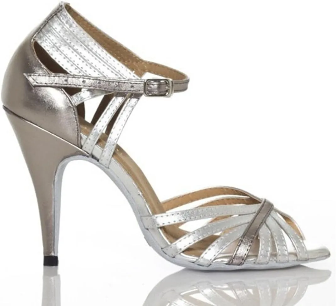 TDA Women's Fashion Single Strap Stiletto High Heel Latin Salsa Ballroom Dance Shoes