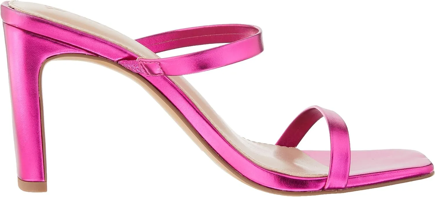 The Drop Women's Avery Square Toe Two Strap High Heeled Sandal