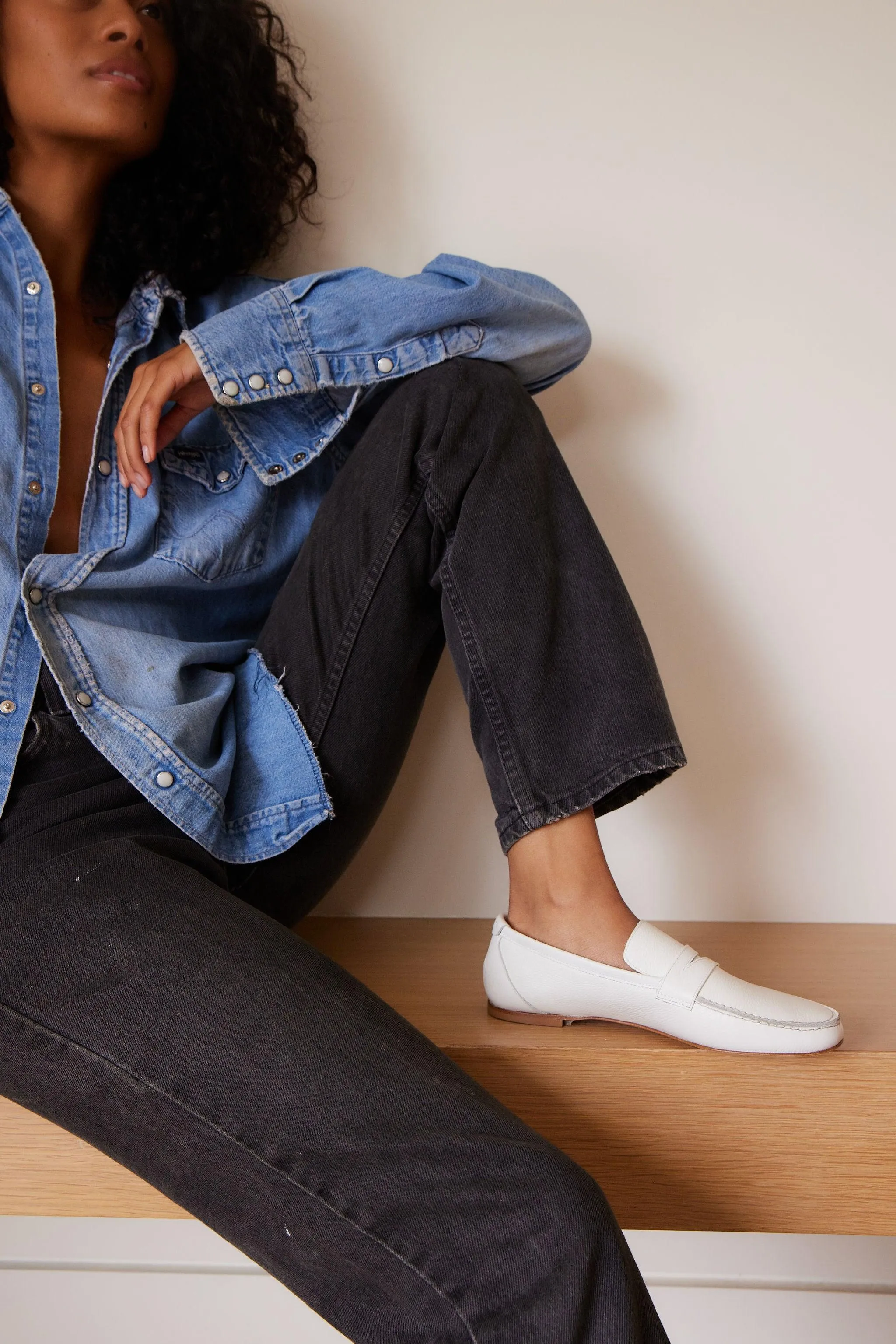 The Penny Loafer in White