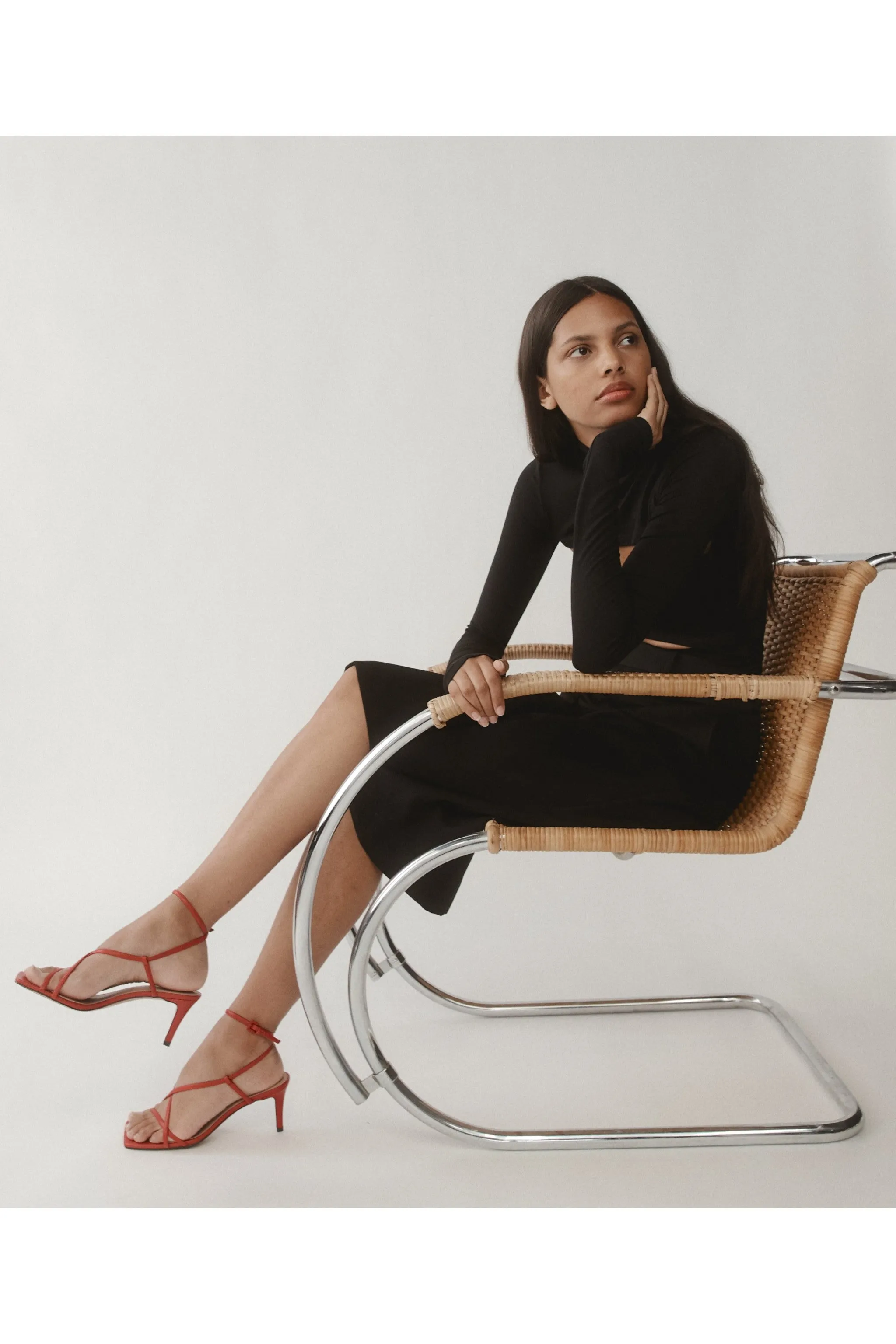 The Stella Multi Strap Heel | Ruby