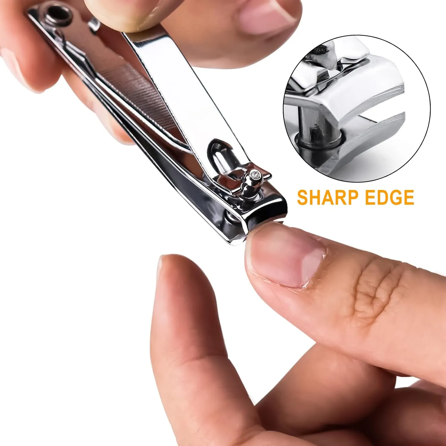 Thickened Stainless Steel Nail Clippers with Nail File, Nail Clippers Bulk,Bulk Nail Clippers for Homeless Individually Wrapped, for Homeless,Shelter, Air Bnb, Hotel 2.3inches (50 PCS)