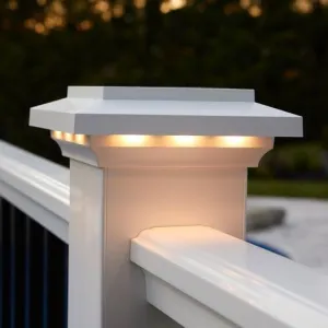 TIMBERTECH Island Low Voltage LED Post Cap Light - White