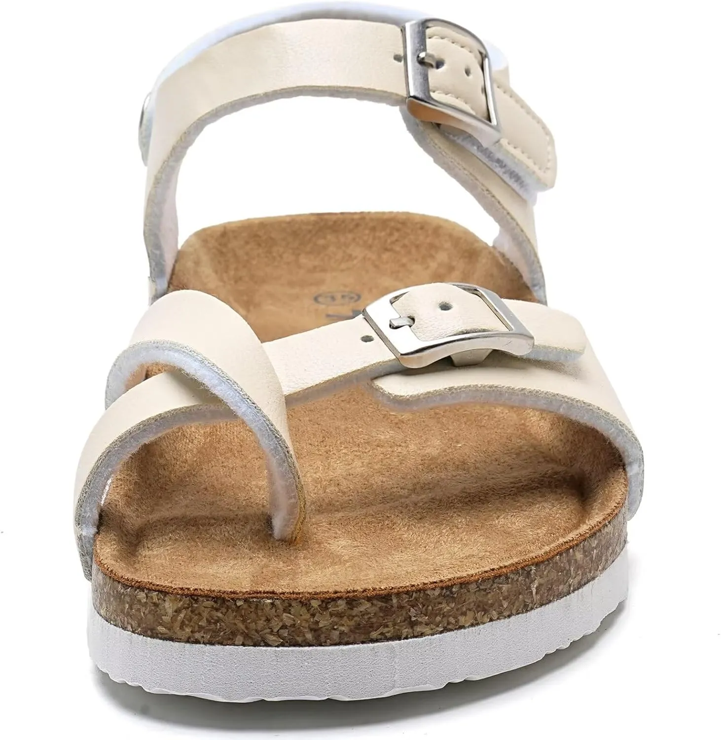Torotto Girls Boys Sandals with Cork Footbed Adjustable Buckle Summer Slides Flip Flops Open Toes Flat for Kids Toddler
