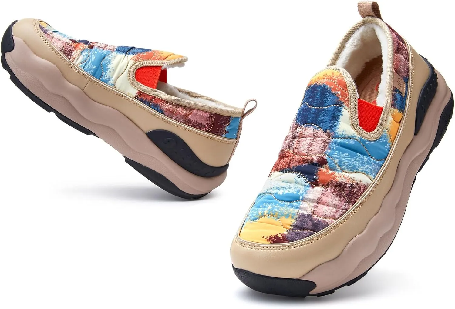UIN Women's Platform Hiking Shoes Walking Casual Comfortable Art Painted Travel Sneaker San Diego