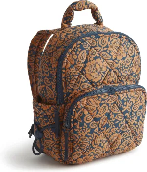 Vera Bradley Featherweight Small Banbury Backpack, Lotus Montage Roasted Pecan