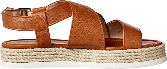 VIA SPIGA Womens Grayce Strappy Platform Sandals Brown 9.5 Medium (B,M)
