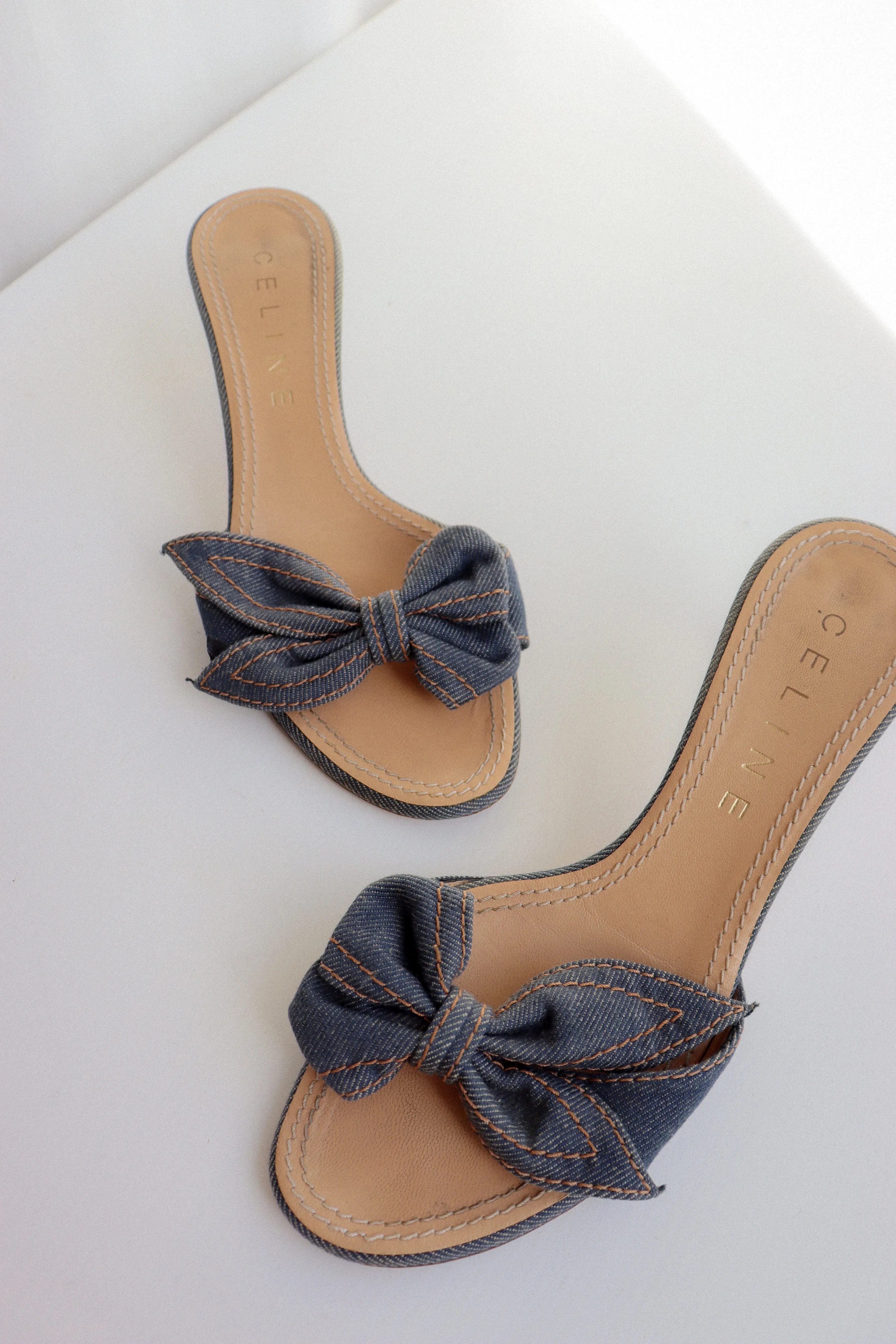 Vintage Celine Bow Kitten Heels 36
