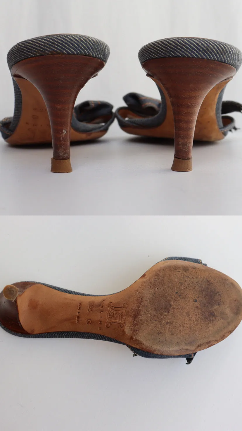Vintage Celine Bow Kitten Heels 36
