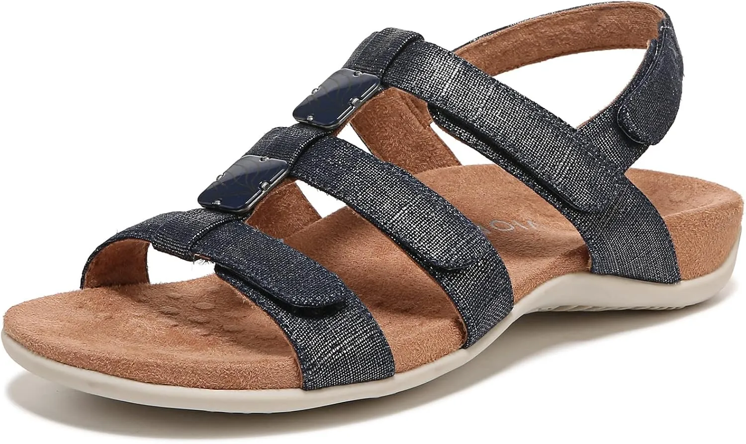 Vionic Women's Women's Rest Amber Backstrap Sandal - Ladies Adjustable Walking Sandals with Concealed Orthotic Arch Support