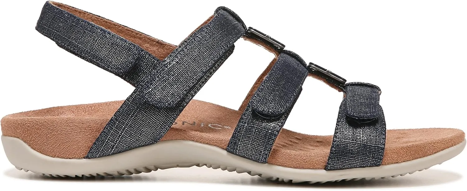Vionic Women's Women's Rest Amber Backstrap Sandal - Ladies Adjustable Walking Sandals with Concealed Orthotic Arch Support