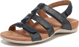 Vionic Women's Women's Rest Amber Backstrap Sandal - Ladies Adjustable Walking Sandals with Concealed Orthotic Arch Support
