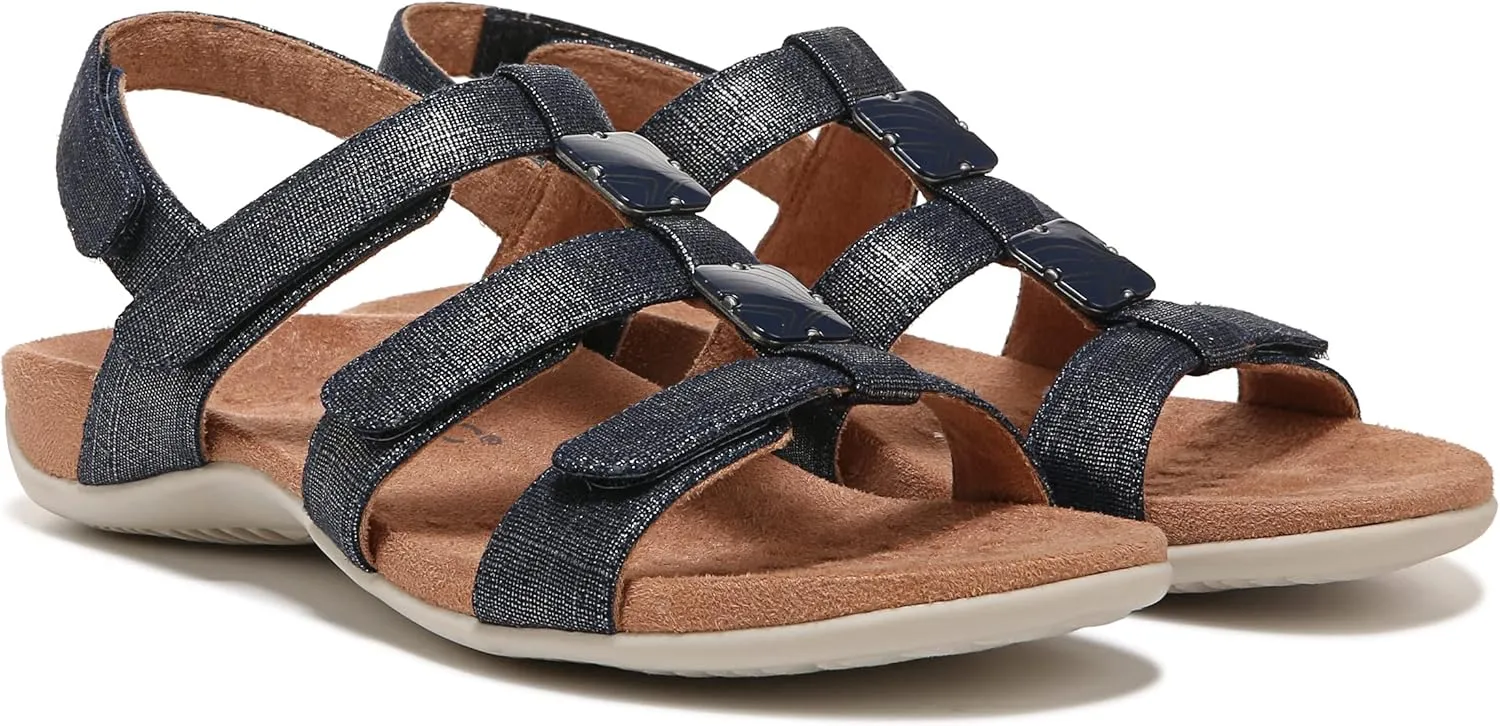 Vionic Women's Women's Rest Amber Backstrap Sandal - Ladies Adjustable Walking Sandals with Concealed Orthotic Arch Support