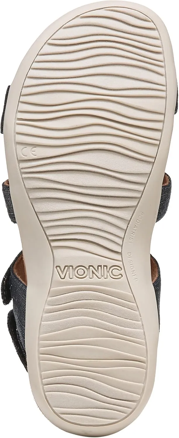 Vionic Women's Women's Rest Amber Backstrap Sandal - Ladies Adjustable Walking Sandals with Concealed Orthotic Arch Support