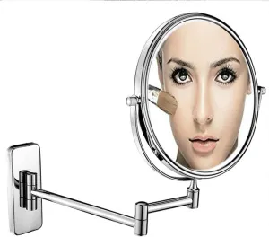 Wall Mounted Makeup Mirror with Magnification, Makeup Mirror for Bathroom, Two-Sided Extendable, 360 Degree Swivel, Extendable Arm, No Light, for Girls (Color : 6in, Size : 7X)