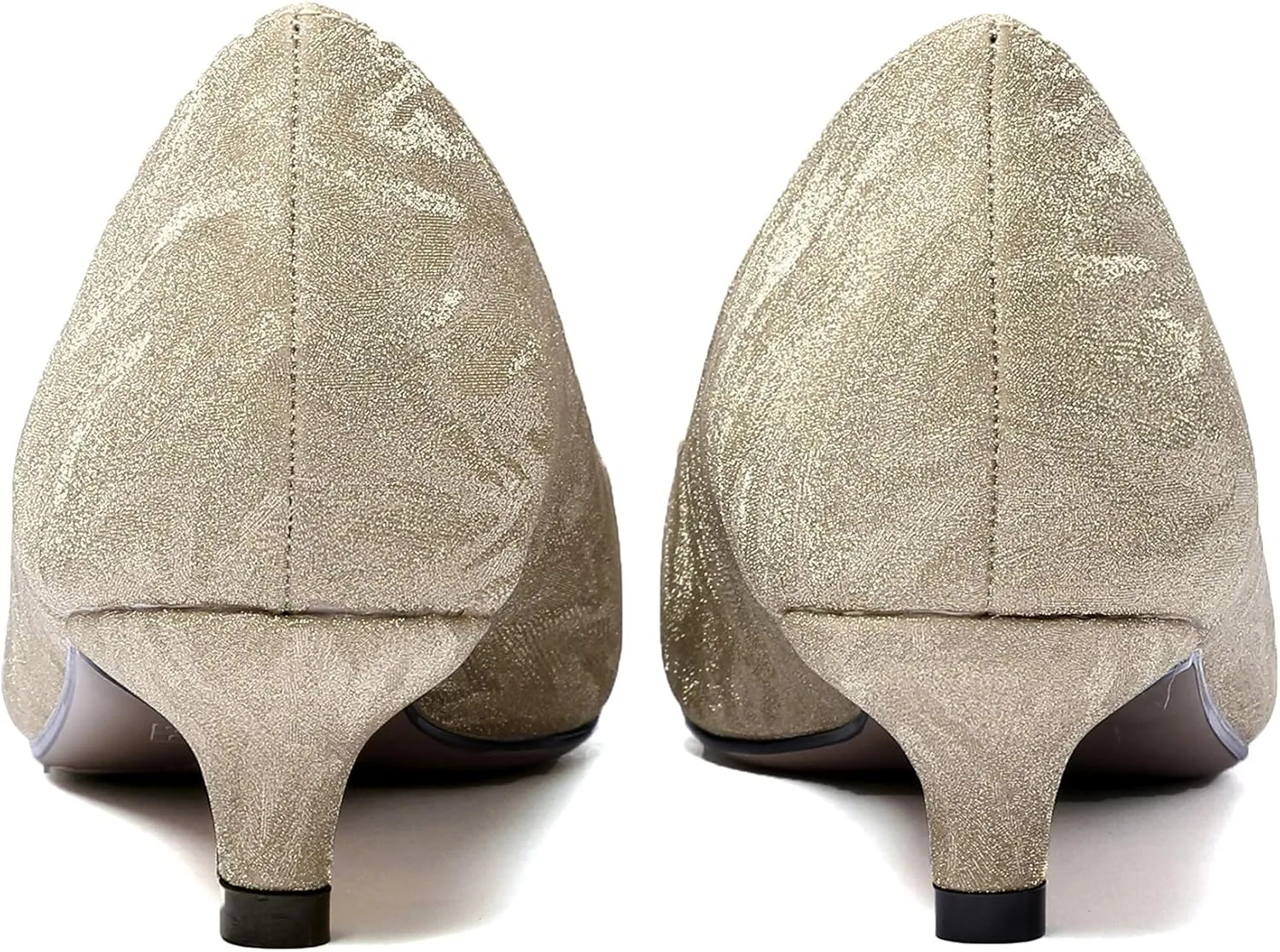 WAYDERNS Womens Office Dress Patent Slip On Pointed Toe Kitten Low Heel Pumps Shoes 1.5 Inch